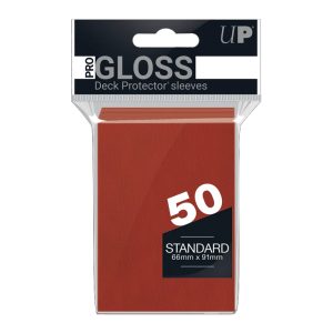 Pro Gloss Red Ultra PRO Gloss Standard Deck Protector Sleeves Red